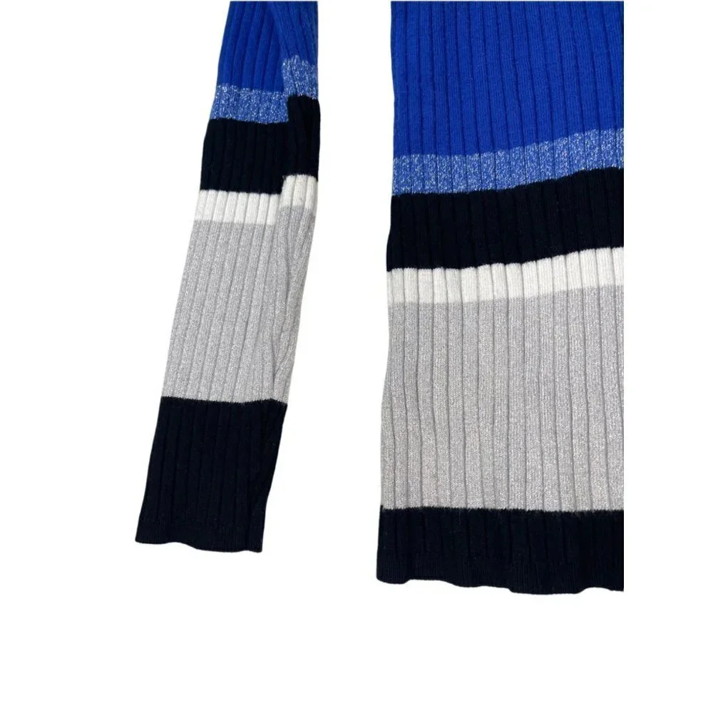 INC International Concepts Metallic Striped‎ Sweater size M